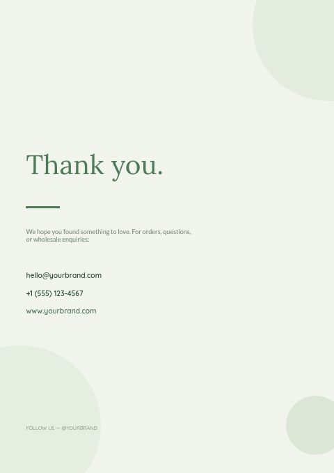 Botanical — Back page page