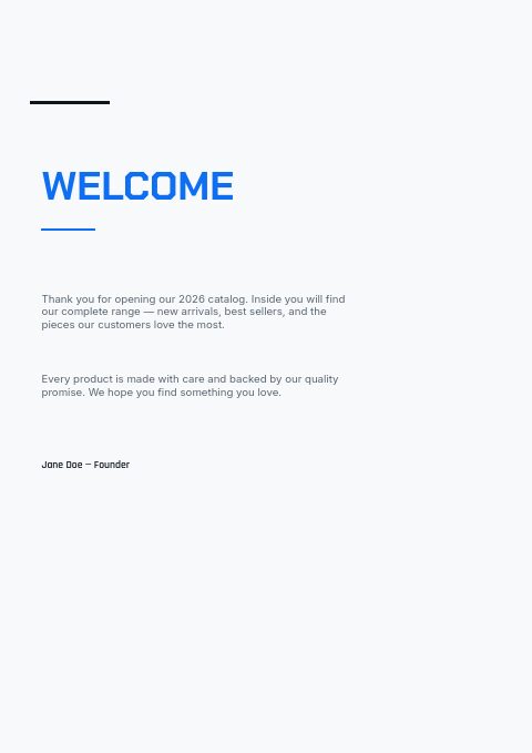 Electronics — Welcome page