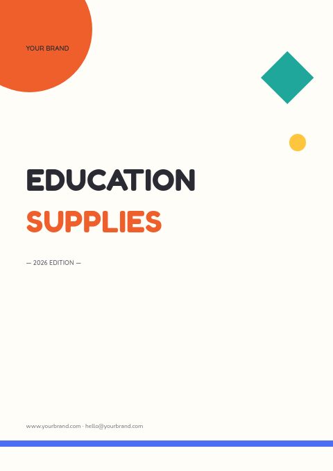Educational Supplies catalog template cover