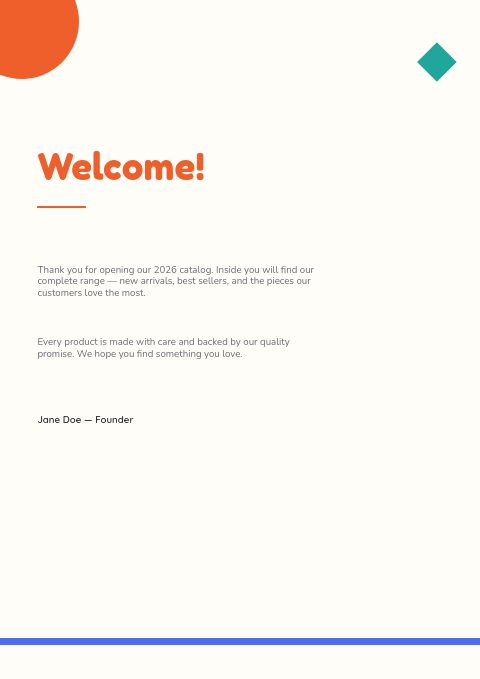 Educational Supplies — Welcome page