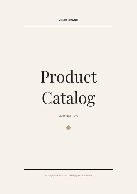 Elegant Serif catalog template cover