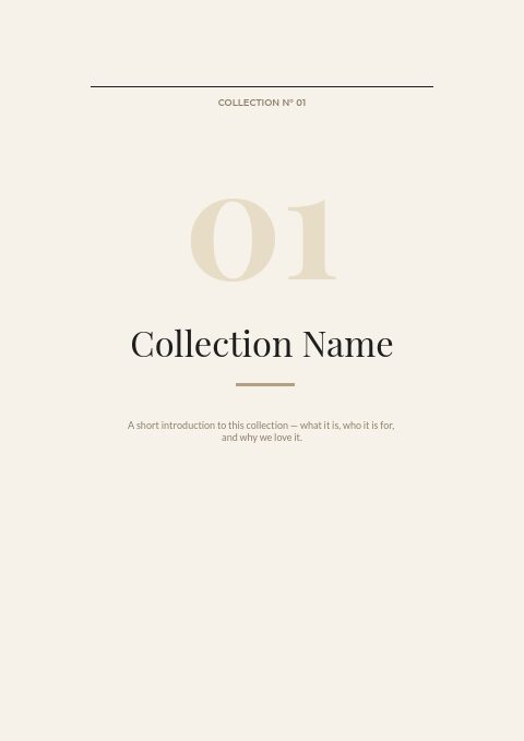 Elegant Serif — Divider page