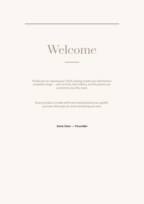 Fashion — Welcome page