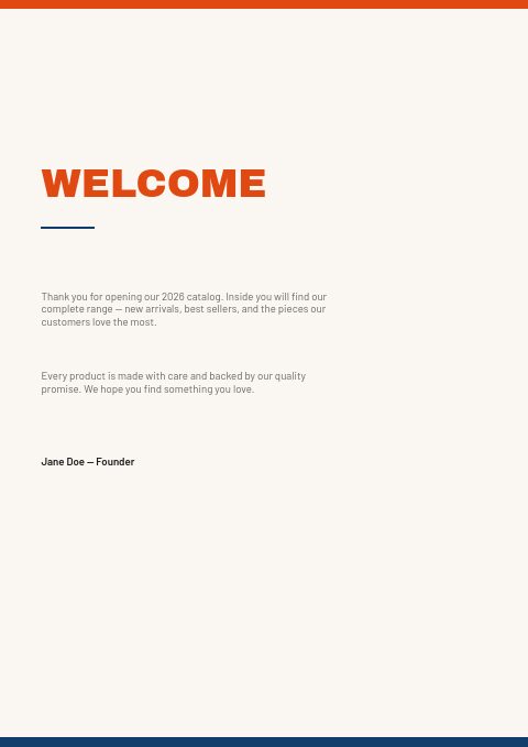 Footwear — Welcome page