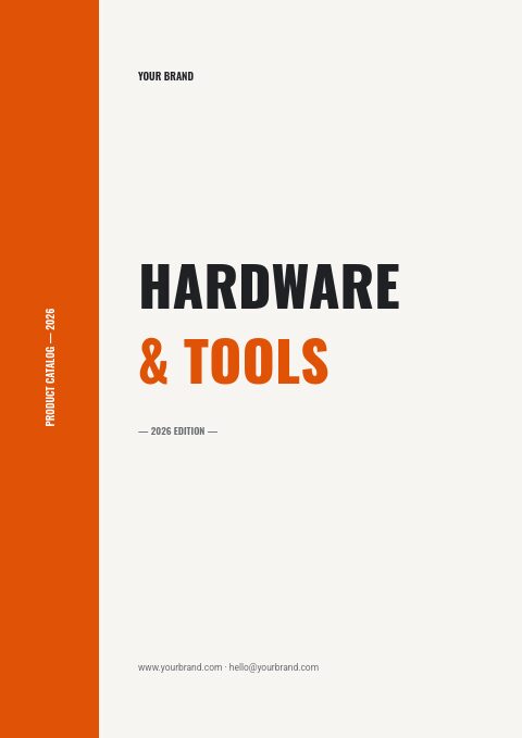 Hardware & Tools catalog template cover
