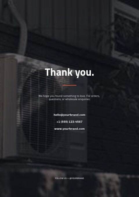 HVAC Supplies — Back page page