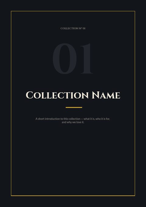 Dark Luxury — Divider page