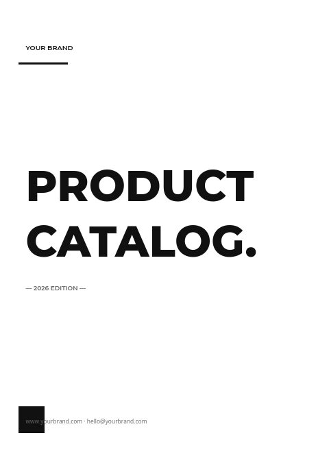 Minimal Mono catalog template cover
