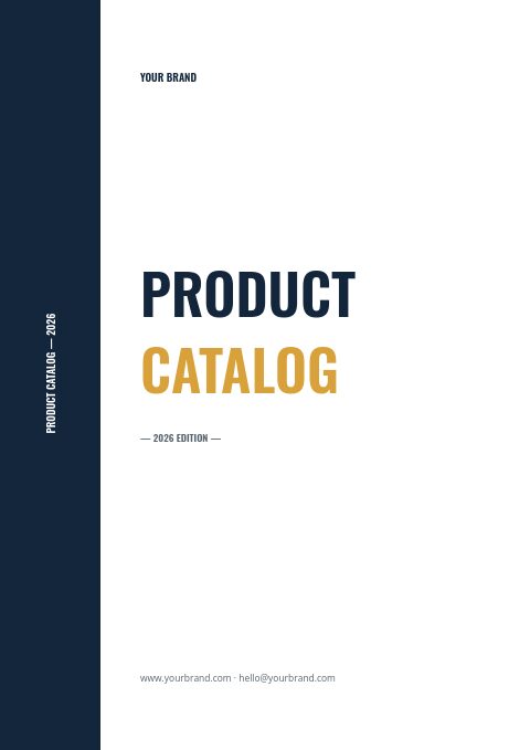 Navy Classic catalog template cover