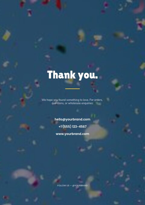 Party Supplies — Back page page