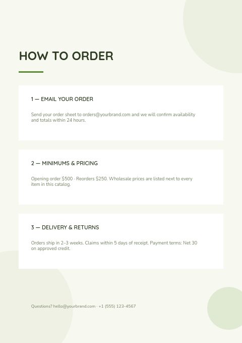 Farm & Fresh — How to order page