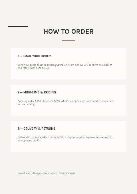 Nordic Interior — How to order page