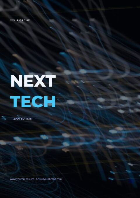 Neon Tech catalog template cover