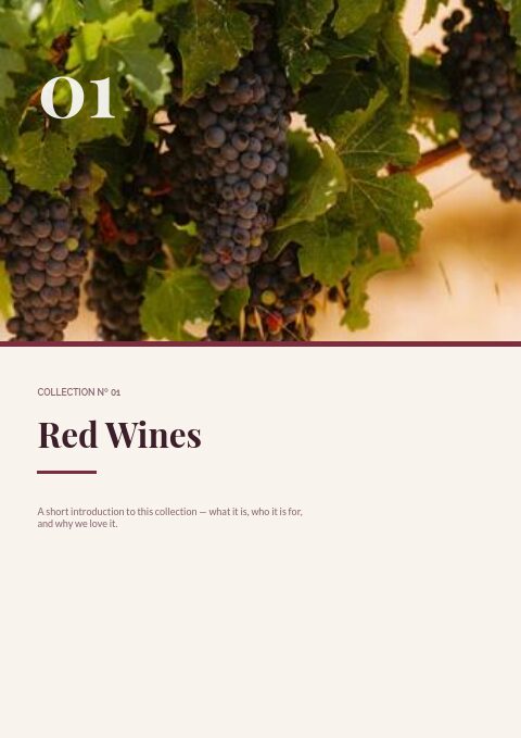Vineyard & Cellar — Divider page