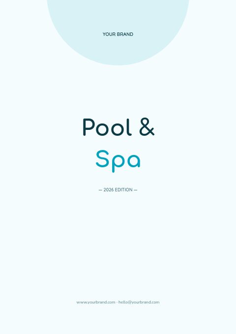 Pool & Spa catalog template cover