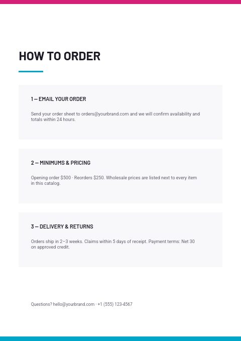 Printing Services — How to order page