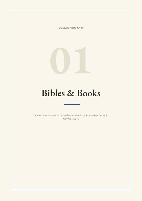 Religious Products — Divider page
