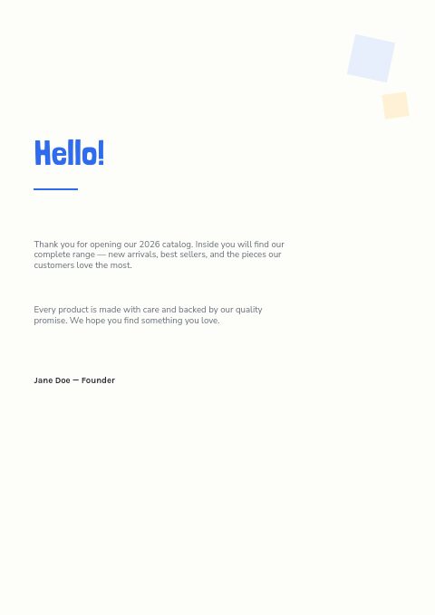 School Supplies — Welcome page
