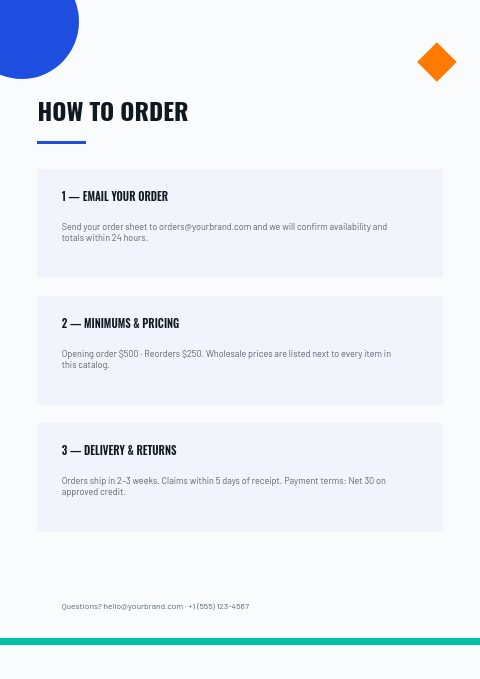 Sports & Outdoors — How to order page