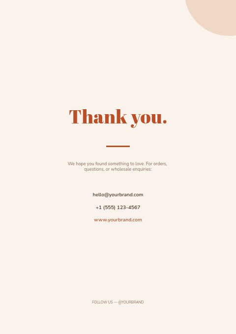 Warm Terracotta — Back page page