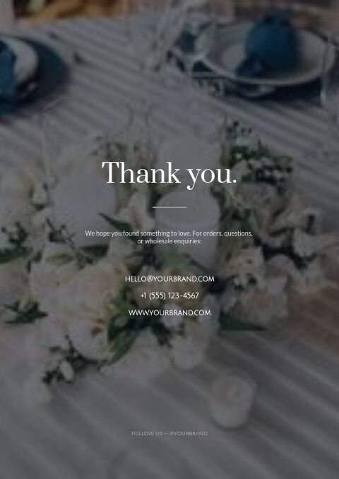Wedding Supplies — Back page page
